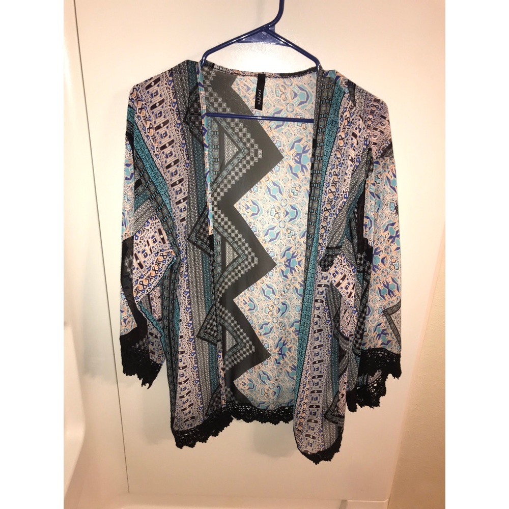 Geometric kimono cardigan, size small
